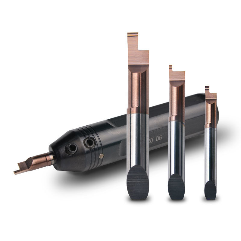 Custom Face Grooving micro carbide boring bar Nội bộ làm mát cho Micro quay xoắn ốc