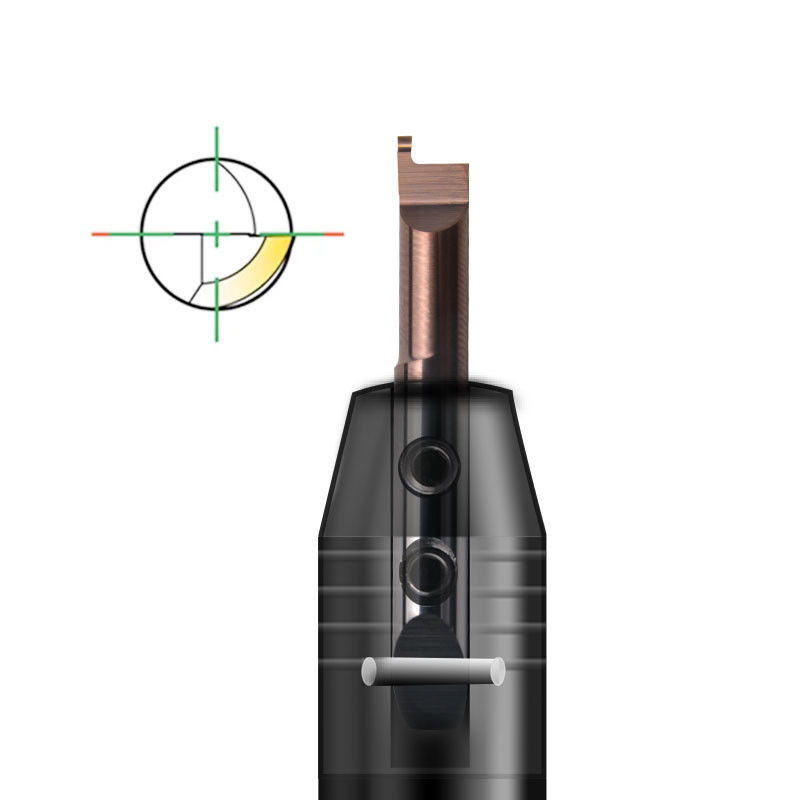 Custom Face Grooving micro carbide boring bar Nội bộ làm mát cho Micro quay xoắn ốc