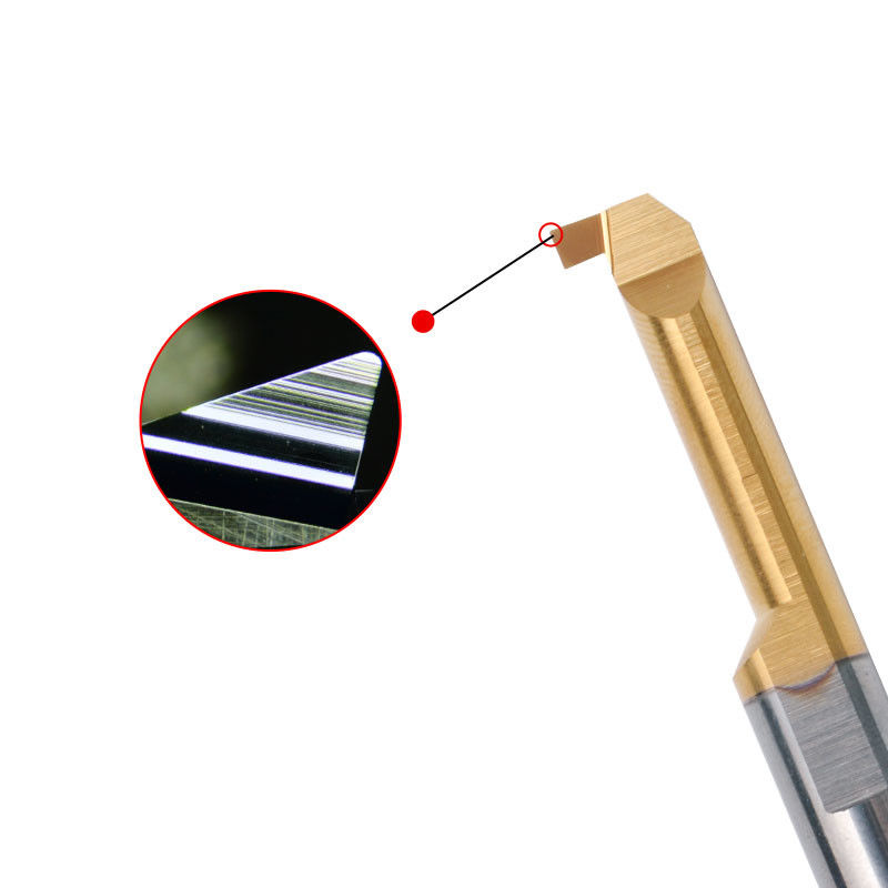 Tungsten Carbide Công cụ rãnh nội bộ nhỏ Màu vàng ISO chứng nhận