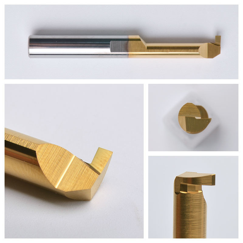 Tungsten Carbide Công cụ rãnh nội bộ nhỏ Màu vàng ISO chứng nhận