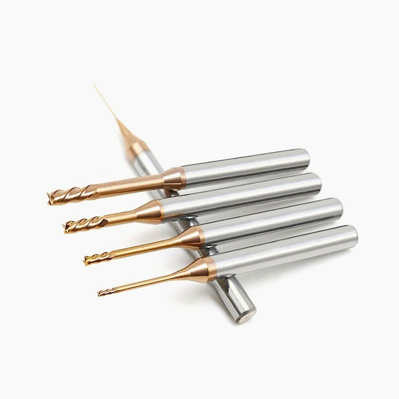 Micro Deep Groove Long Neck Milling Cutter, 0.1mm Radius góc