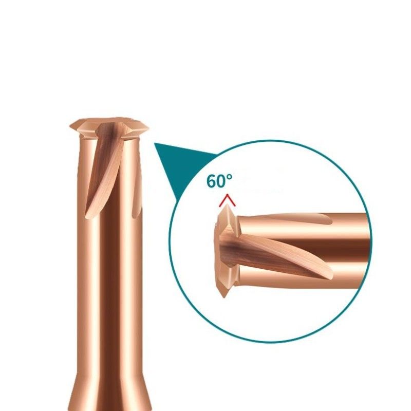 CNC đơn răng Threading cuối máy xay Solid Carbide 4 phút cho thép đúc