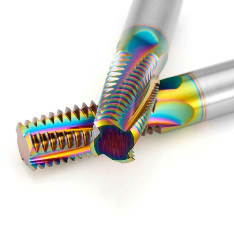 Full Teeth DLC Rainbow Threading End Mill Cutter HRC65 cho thép không gỉ nhôm