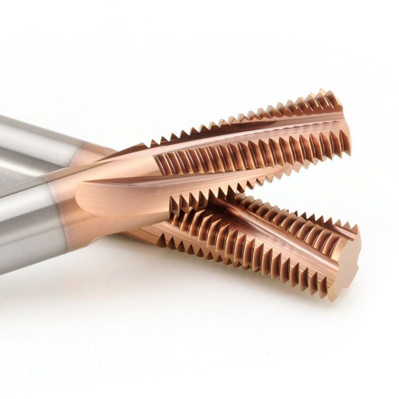 3/8 Carbide Thread Milling Cutter BSPT RC 55 độ với lớp phủ Nano đồng