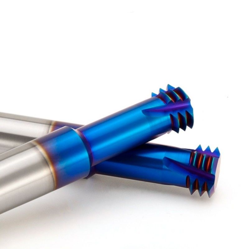 HRC68 độ Threading End Mill Cutter Metric ISO Ba răng Đối với CNC Machining