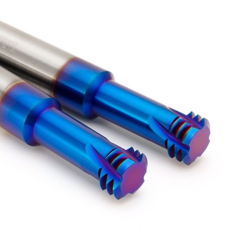 HRC68 độ Threading End Mill Cutter Metric ISO Ba răng Đối với CNC Machining