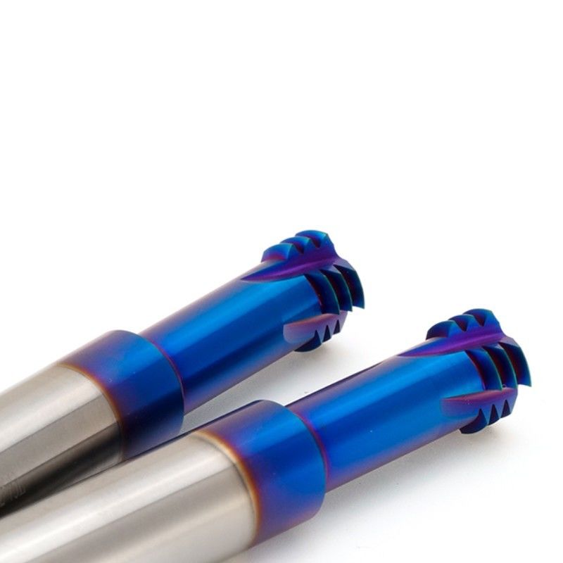 HRC68 độ Threading End Mill Cutter Metric ISO Ba răng Đối với CNC Machining