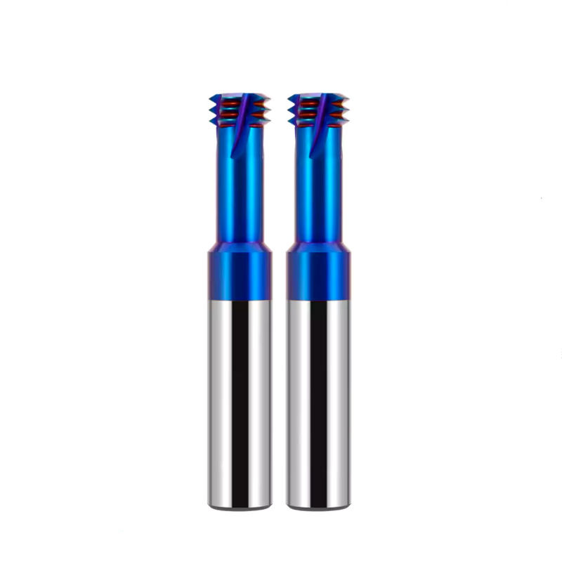 HRC68 độ Threading End Mill Cutter Metric ISO Ba răng Đối với CNC Machining