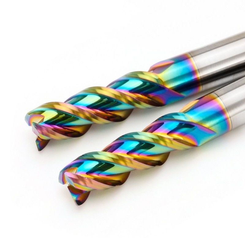 Aluminium Carbide End Mill DLC Mirror Polish Nano Coating 3 vại cho CNC Machining