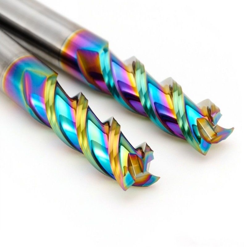 Aluminium Carbide End Mill DLC Mirror Polish Nano Coating 3 vại cho CNC Machining