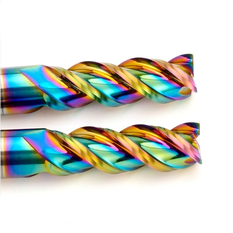 Aluminium Carbide End Mill DLC Mirror Polish Nano Coating 3 vại cho CNC Machining