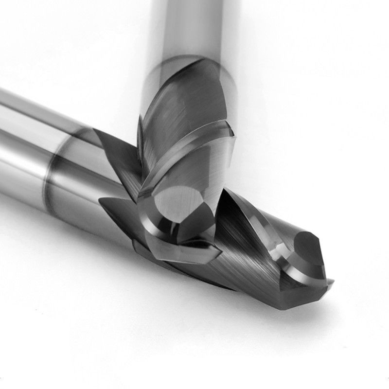 Máy cắt công cụ máy xay CNC chính xác cao Solid Carbide 2 Flute HRC66 Degree Cho Sắt đúc