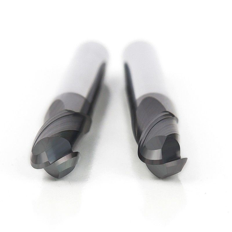 Các nhà máy kết thúc carbide rắn hiệu suất cao HRC55 Black Color Coating For Steel