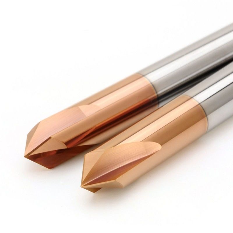 Chamfer Carbide End Mill HRC58 Solid 90 Degree 3 Flute cho máy khắc CNC