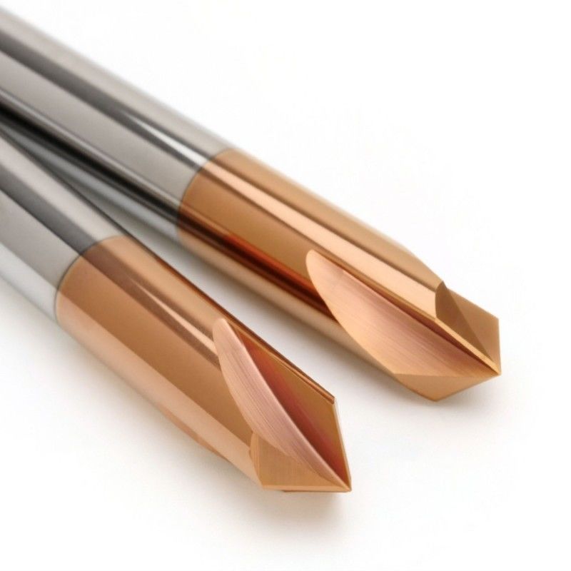 Chamfer Carbide End Mill HRC58 Solid 90 Degree 3 Flute cho máy khắc CNC