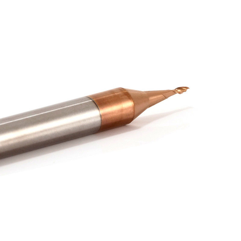 3mm Shank Micro Diameter End Mill Với bán kính góc 0,1mm 50mm tổng chiều dài