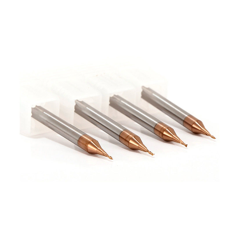 3mm Shank Micro Diameter End Mill Với bán kính góc 0,1mm 50mm tổng chiều dài