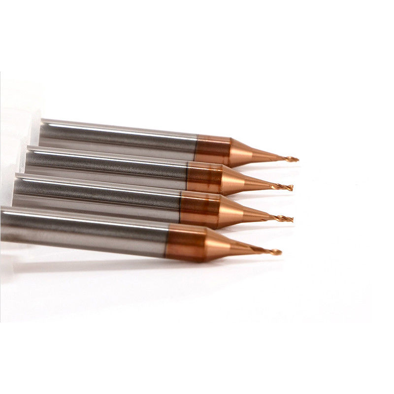 3mm Shank Micro Diameter End Mill Với bán kính góc 0,1mm 50mm tổng chiều dài