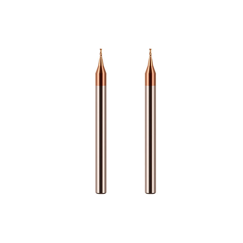 3mm Shank Micro Diameter End Mill Với bán kính góc 0,1mm 50mm tổng chiều dài
