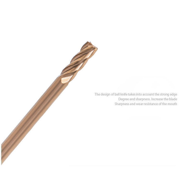 Tungsten Micro Diameter End Mill Với 0.2mm cắt cạnh 2.5mm chiều dài sáo