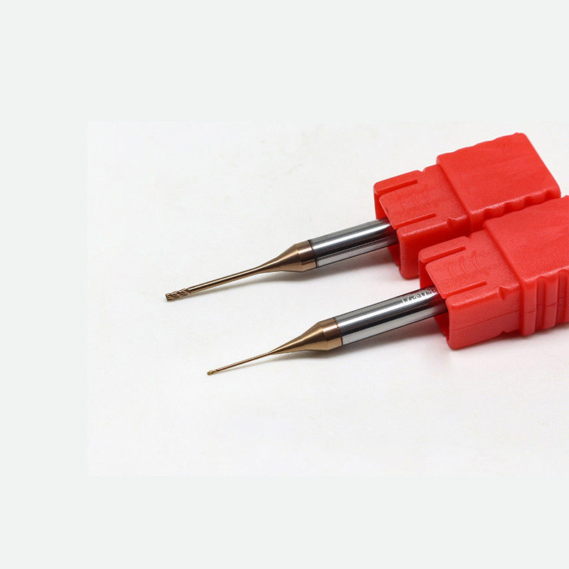 Tungsten Micro Diameter End Mill Với 0.2mm cắt cạnh 2.5mm chiều dài sáo
