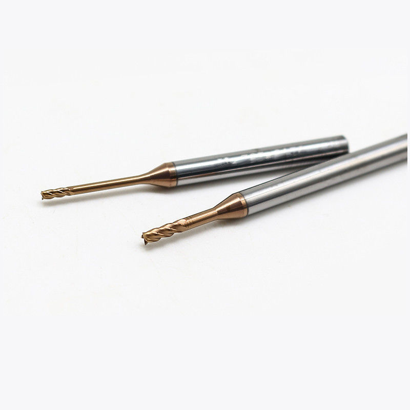 Tungsten Micro Diameter End Mill Với 0.2mm cắt cạnh 2.5mm chiều dài sáo