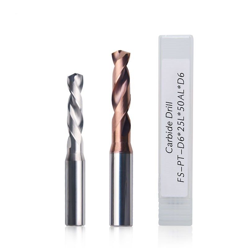 Đường thẳng Flute Carbide khoan độ chính xác cao bước khoan 3XD / 5XD Solid Carbide cắt khoan
